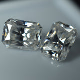 Moissanite Gem 7.02 Carat CERTIFIED Moissanite Gemstone 10x8 MM VVS1 D Color Radiant Cut Pair Loose Gemstone Pendant Making Gem | Bumper Offer | Free Delivery Free Gift