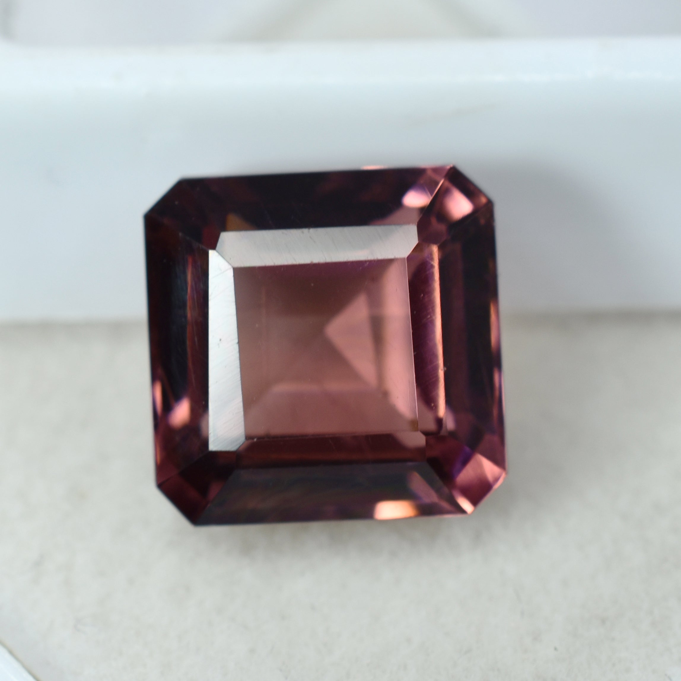 "For Beautiful Jewelry " Padparadscha Sapphire 7.45 Carat Square Cut NATURAL Certified Loose Gemstone , Gift For Birthday