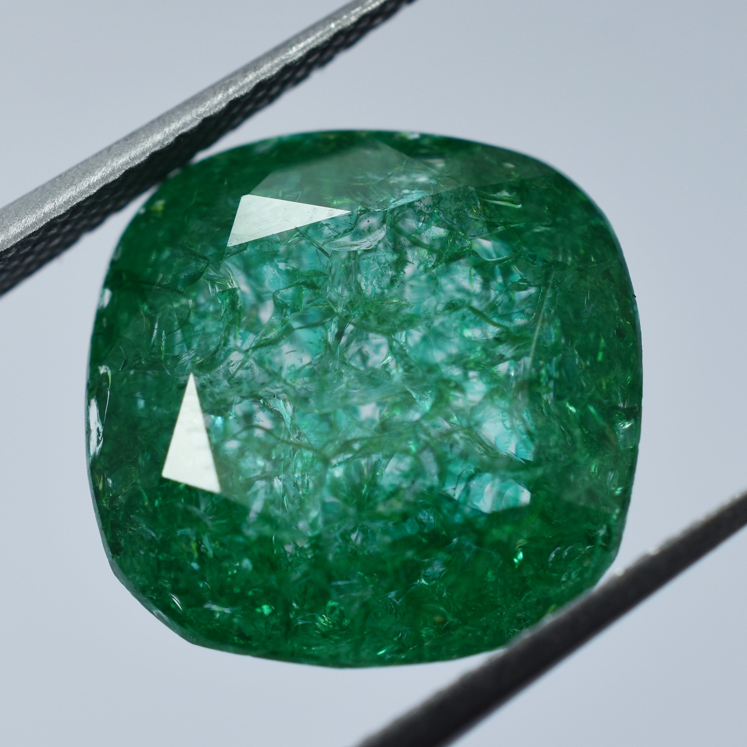 Saturday Big Sale ! Natural Colombian Emerald | 9.63 Carat | Square Cushion Cut- 13x13MM | Natural Emerald | Shape Cushion  | Deep Green Genuine Emerald | May Birthstone Big Emerald Square