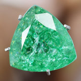 Trillion Cut Emerald AA Natural Real Zambian Emerald Gemstone 10.23 Ct Loose for wedding Rings, Certified Emerald Cut Stone Gifts for her , Rare vivid green emerald