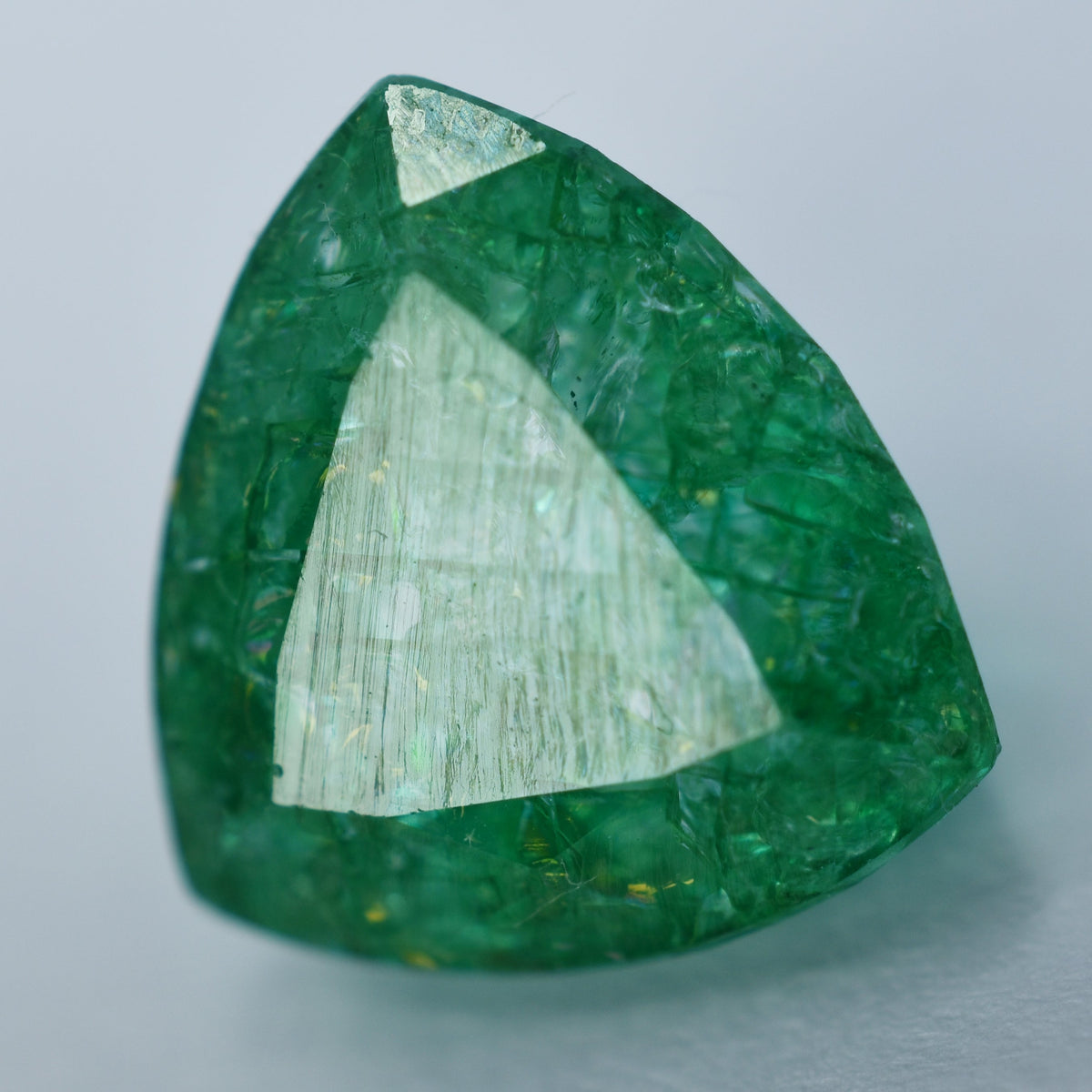 Trillion Cut Emerald AA Natural Real Zambian Emerald Gemstone 10.23 Ct Loose for wedding Rings, Certified Emerald Cut Stone Gifts for her , Rare vivid green emerald