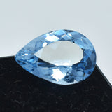 Genuine pear-shaped blue sapphire, flawless.