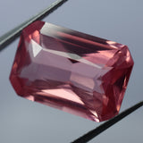 Sri Lankan Padparadscha sapphire 9.65 carat emerald shape certified loose gem