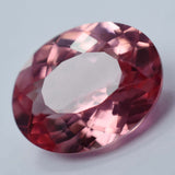 certified Padparadscha sapphire, 9.65ct, oval.