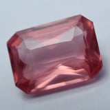 Emerald-cut 11.65 carat loose sapphire gemstone.