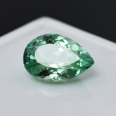 Certified natural green sapphire pear cut gemstone