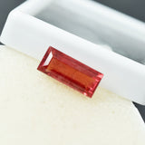 6.70 carat Padparadscha sapphire loose gemstone baguette cut natural