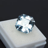 14.35 Ct Eye Clean Aquamarine Gemstone for Jewelry Making on white box
