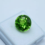 12.75 Carat Natural Peridot Round Cut – Certified Green Loose Gemstone, Ring Size