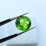 Natural Peridot 12.75 Ct – Certified Round Cut Green Loose Stone, Ring Size