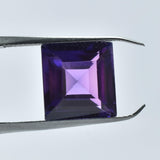 Purple Square Tanzanite Loose Gemstone Held with Jewel Tool - 9.25 Ct Certified