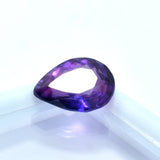Pear-shaped color-change sapphire, on sale.