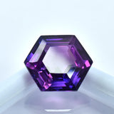 Certified Loose Tanzanite 9.55 Ct Purple Fancy Cut Gemstone Displayed on Box