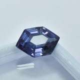 Certified Fancy Cut Alexandrite 6.70 Ct – Horizontal Placement on White Lid Corner