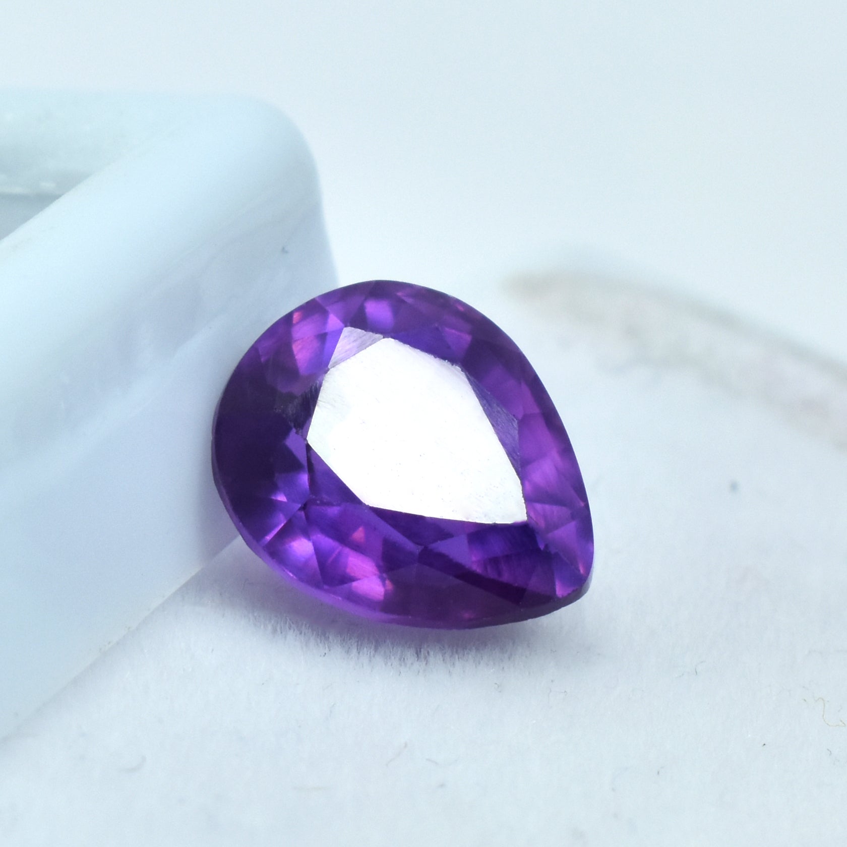 Most Stunning Gem | Free Delivery & Gift | Color Change Sapphire 9.89 Carat Pear Shape Natural Certified Purple Loose Gemstone