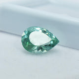 Pear-shaped bluish-green Montana sapphire, 4.40ct, a certified loose gemstone