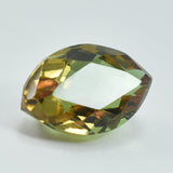 Certified 7.15 Ct Color-Change Alexandrite on White Background – Translucent Marquise Shaped Gemstone