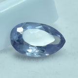 Color-Change Alexandrite 4.05 Ct Gemstone on White Background – Natural Pear Shape Loose Stone