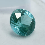 Sri Lanka sapphire, 7.85 carats, a rare round-cut bluish-green certified loose gemstone.