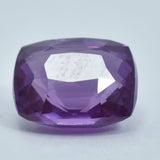 Natural Purple Tanzanite 9.45 Ct Cushion Cut Certified Loose Gemstone on White Background