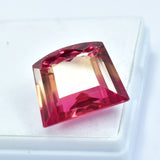 Fancy-cut natural bi-color sapphire, 30.25ct, a certified loose gemstone