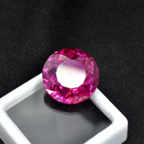 20.05 carat round-cut bi-color sapphire, a natural certified loose gemstone.