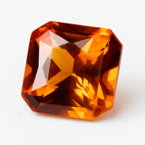 8.11 Carat Natural Sapphire Orange Square Cut Sapphire Certified Loose Gemstone