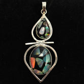 CERTIFIED Natural Opal 52 Ct Fancy 925 Sterling Silver Pendant Anniversary Gift
