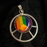 sterling silver opal pendant