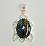 38 Ct Natural Oval Opal 925 Sterling Silver CERTIFIED Gems Pendant Free Delivery