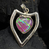 Flawless Heart 42 Ct Natural Opal Pendant CERTIFIED 925 Sterling Silver Delivery