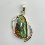 CERTIFIED Natural Opal 29 Ct Fancy 925 Sterling Silver Gems Pendant Gift For Him