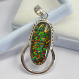 Extremely Rare 31 Ct Natural CERTIFIED 925 Starling Silvery Oval Pendant For Her