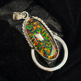 Extremely Rare 31 Ct Natural CERTIFIED 925 Starling Silvery Oval Pendant For Her