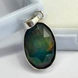 Natural Opal Gemstone Pendant 925 Sterling Silver Jewelry