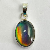 CERTIFIED Natural Opal 21 Ct Oval Gems 925 Sterling Silver Pendant Free Delivery