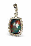 sterling silver opal pendant