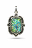 sterling silver opal pendant