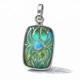 sterling silver opal pendant