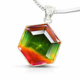 sterling silver tourmaline pendant