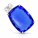 sterling silver sapphire pendant