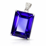 sterling silver sapphire pendant