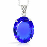 sterling silver sapphire pendant
