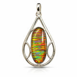 sterling silver opal pendant