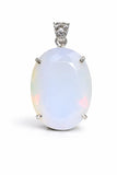 sterling silver opal pendant