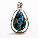 sterling silver opal pendant