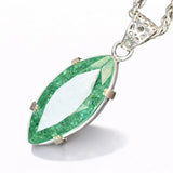 sterling silver emerald pendant