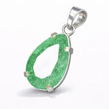 sterling silver emerald pendant
