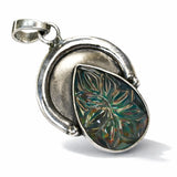 sterling silver opal pendant