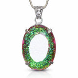 sterling silver opal pendant